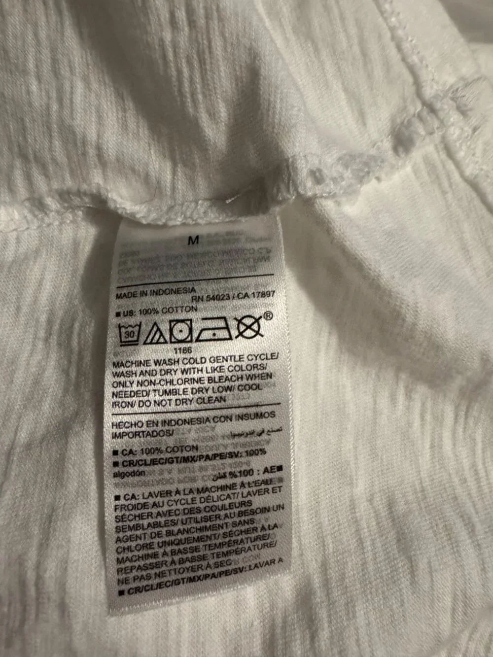Old Navy White Puff Sleeve Gathered Scoop Neck Blouse Top Medium